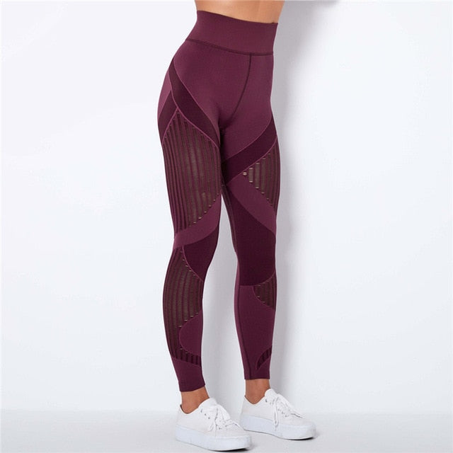 Seamless High Waist Leggings - wine red / M - wine red / S - wine red / L - wine red / XS