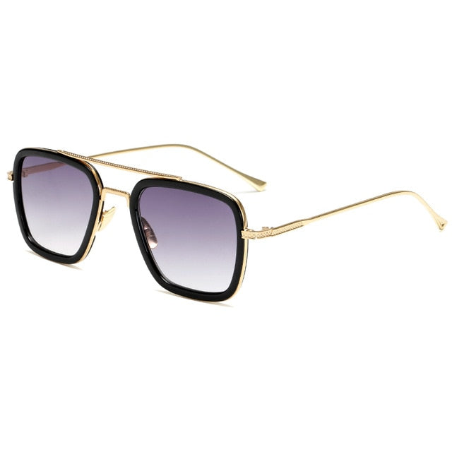 Tony Stark Style Sunglasses for Women or Men - C4Gold Grad Grey