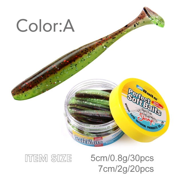 Scented Easy Shiner SwimBaits Double Color Carp Soft Lures - ColorA / 7cm garlic smell - ColorA / 5cm garlic smell - ColorA / 5cm shrimp smell - ColorA / 5cm fish semll