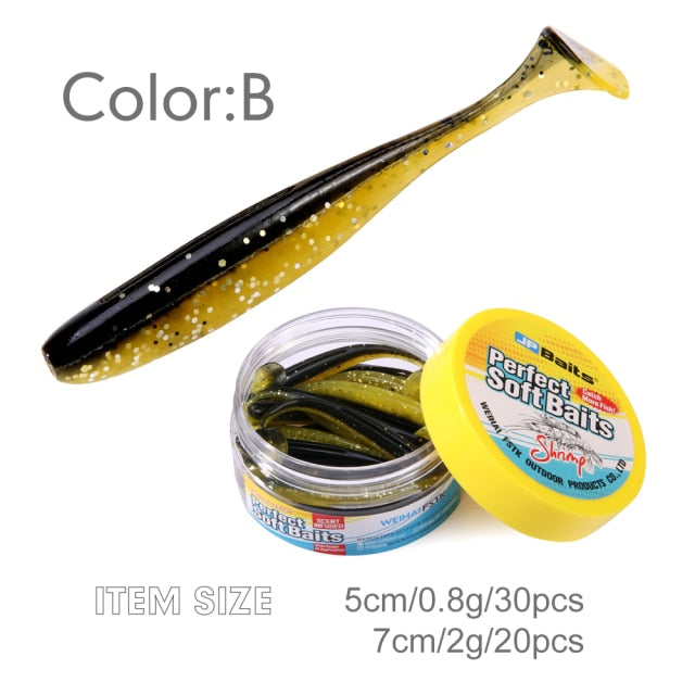 Scented Easy Shiner SwimBaits Double Color Carp Soft Lures - ColorB / 7cm garlic smell - ColorB / 7cm shrimp smell - ColorB / 7cm fish semll - ColorB / 5cm garlic smell - ColorB / 5cm shrimp smell - ColorB / 5cm fish semll