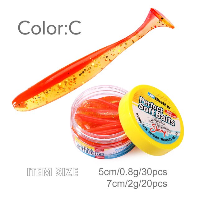 Scented Easy Shiner SwimBaits Double Color Carp Soft Lures - ColorC / 7cm garlic smell - ColorC / 7cm shrimp smell - ColorC / 7cm fish semll - ColorC / 5cm garlic smell - ColorC / 5cm shrimp smell - ColorC / 5cm fish semll