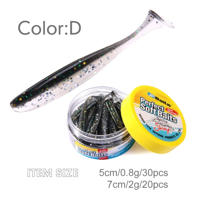 Scented Easy Shiner SwimBaits Double Color Carp Soft Lures - ColorD / 7cm garlic smell - ColorD / 7cm shrimp smell - ColorD / 7cm fish semll - ColorD / 5cm garlic smell - ColorD / 5cm shrimp smell - ColorD / 5cm fish semll