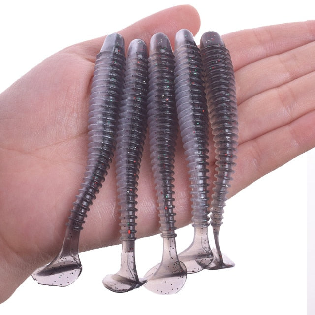 Soft Silicone Bait - D / 70mm 2g 10pcs - D / 95mm 4.3g 5pcs - D / 50mm 1g 10pcs