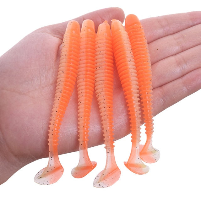 Soft Silicone Bait - E / 95mm 4.3g 5pcs - E / 50mm 1g 10pcs - E / 70mm 2g 10pcs