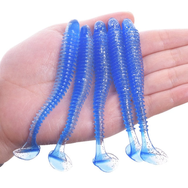 Soft Silicone Bait - J / 50mm 1g 10pcs - J / 95mm 4.3g 5pcs - J / 70mm 2g 10pcs