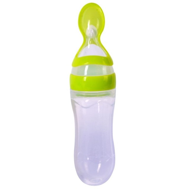 Baby Spoon Bottle Feeder - Green