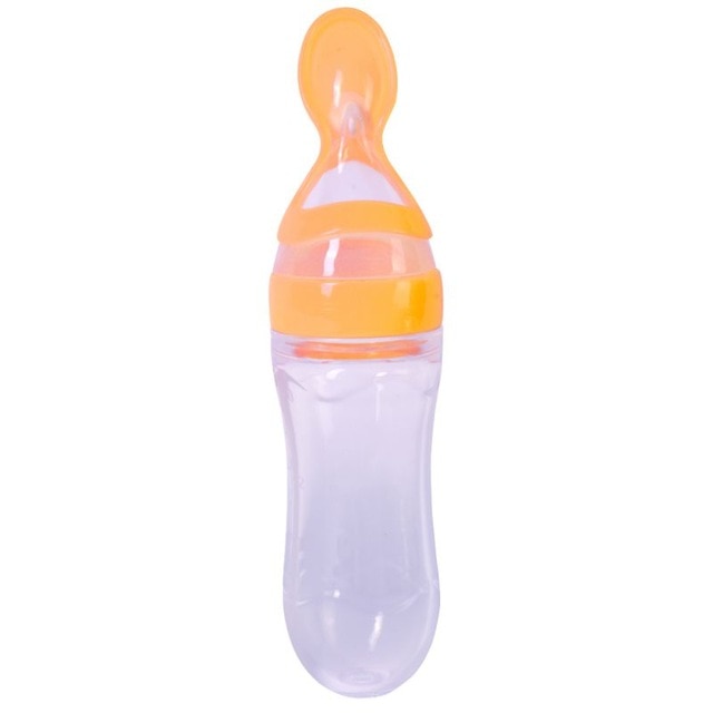 Baby Spoon Bottle Feeder - orange