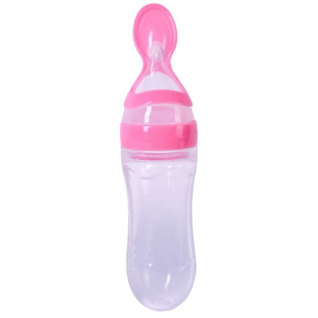 Baby Spoon Bottle Feeder - pink