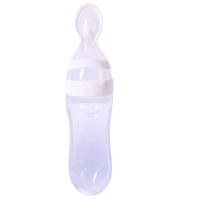 Baby Spoon Bottle Feeder - White