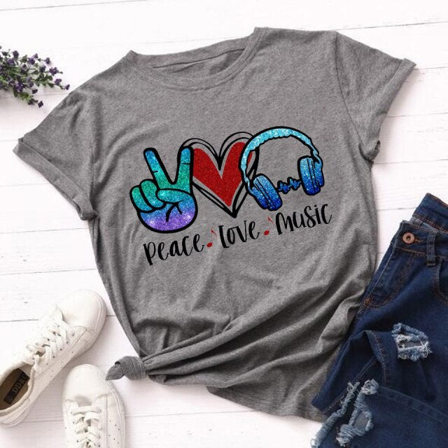 Peace Love Coffee T-Shirt - 906N-ff-422-1-13 / XXS - 906N-ff-422-1-13 / XS - 906N-ff-422-1-13 / S - 906N-ff-422-1-13 / M - 906N-ff-422-1-13 / L - 906N-ff-422-1-13 / XL - 906N-ff-422-1-13 / XXL