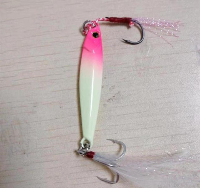 Glow Jigs / Jig bait / Translucent - A Red Head White / 15g - A Red Head White / 10g - A Red Head White / 7g