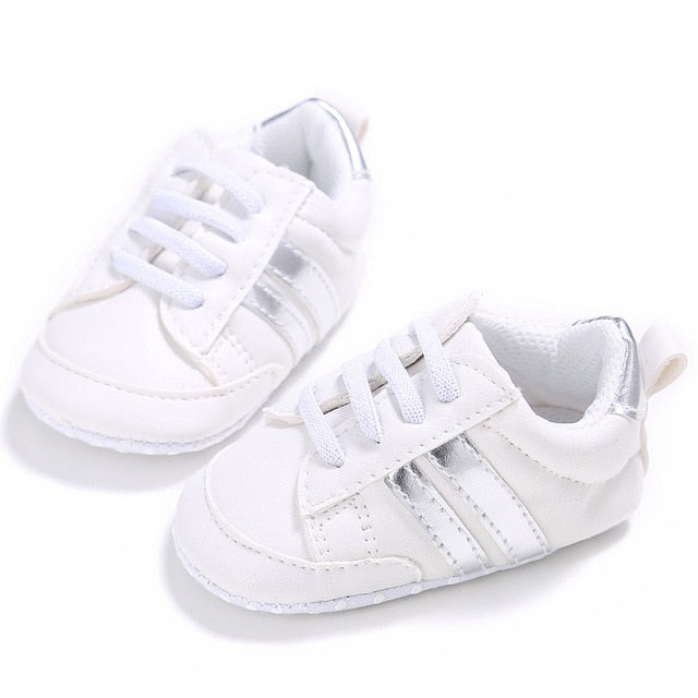 Toddler First Walker Baby Shoes - a-whitesilver / 13-18 Months - a-whitesilver / 7-12 Months - a-whitesilver / 0-6 Months