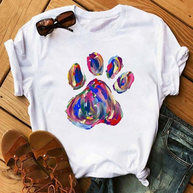 Dog Paws T-Shirt (Variety Selection) - BT5104 / XL - BT5104 / XXL - BT5104 / M - BT5104 / L - BT5104 / S