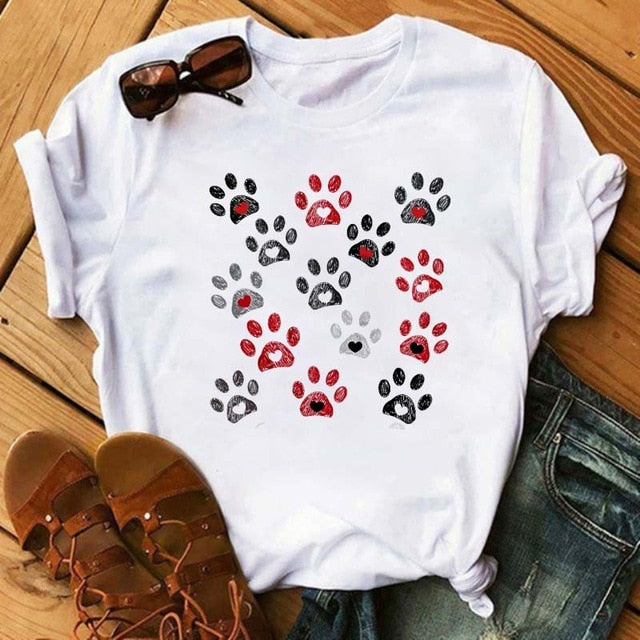 Dog Paws T-Shirt (Variety Selection) - BT5118 / M - BT5118 / L - BT5118 / S