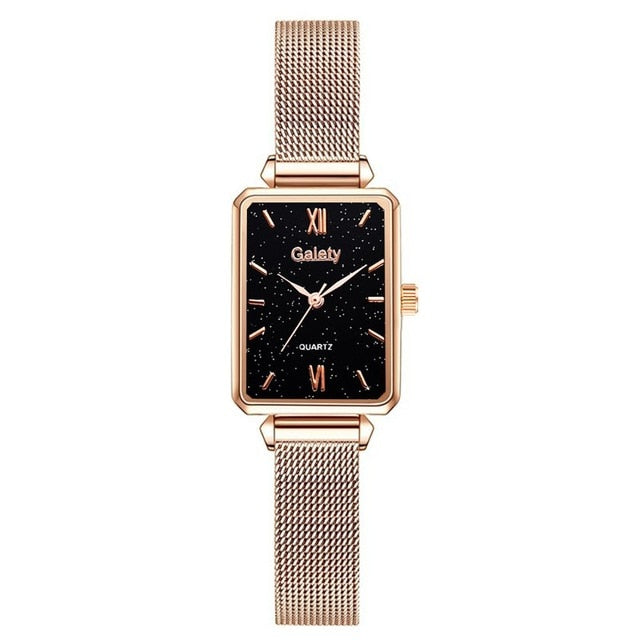 Gaiety Women Fashion Quartz Watch with Bracelet - 1pc Mesh Watch