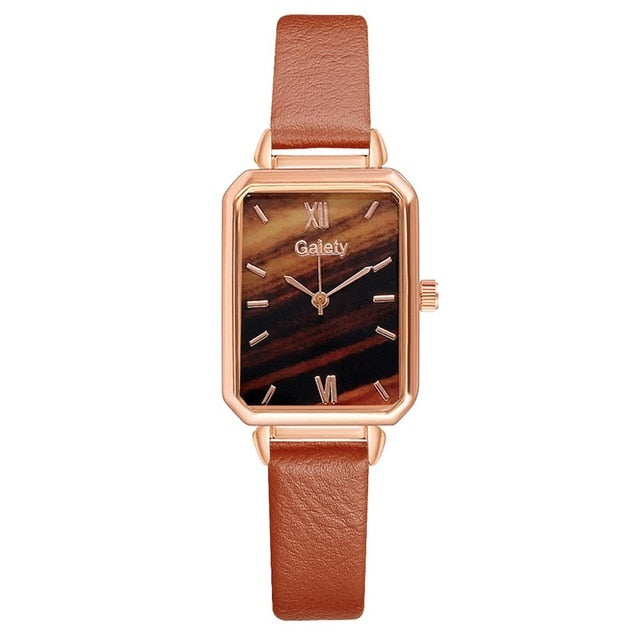 Gaiety Women Fashion Quartz Watch with Bracelet - 1pc Leather Watch 3