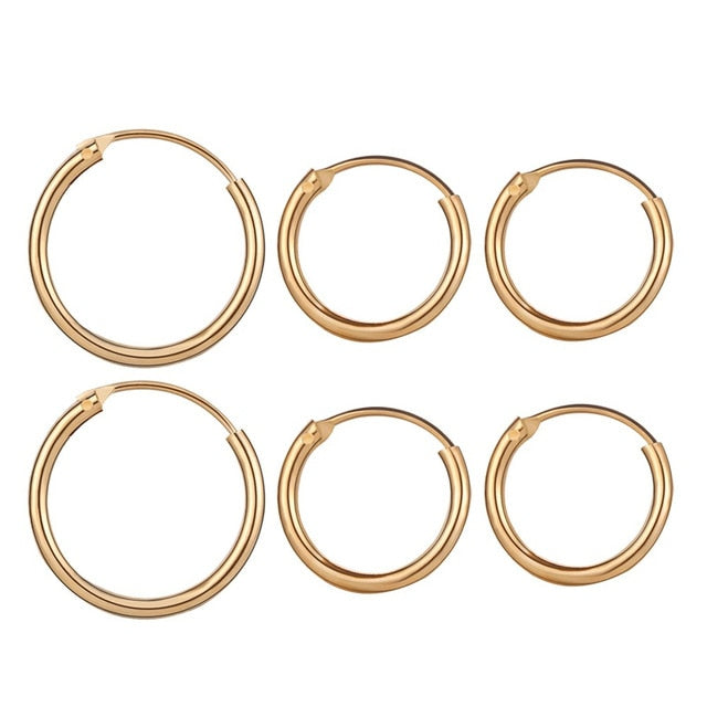 New Vintage Hoop Earrings for Women - GOLD