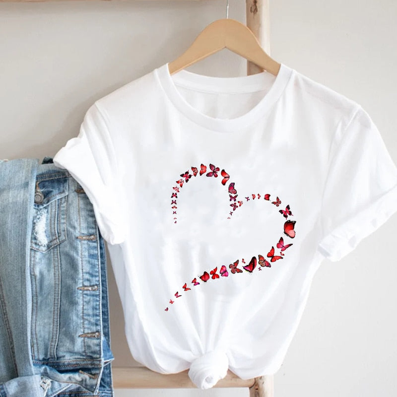 Variety Selection Valentine's Day Heart T-shirt