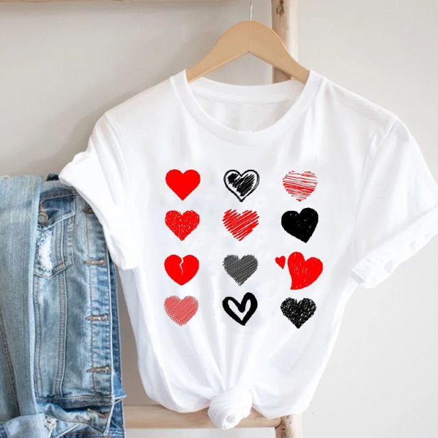 Variety Selection Valentine's Day Heart T-shirt