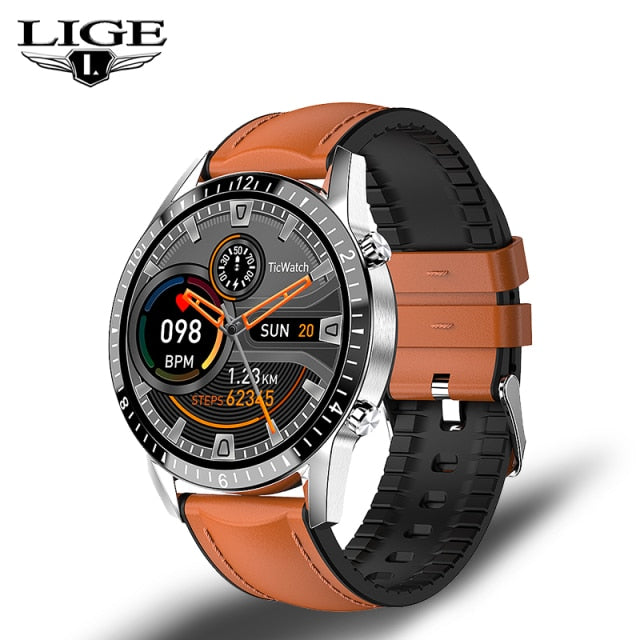 LIGE Smart Watch - Silver orange / China