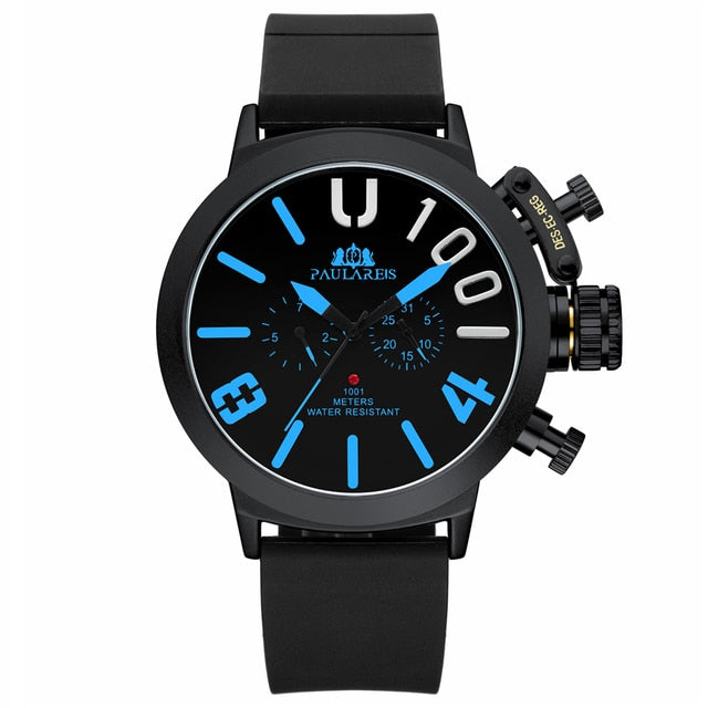 Paulareis Automatic Self Wind Watch - Black Blue