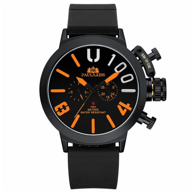 Paulareis Automatic Self Wind Watch - Black Orange