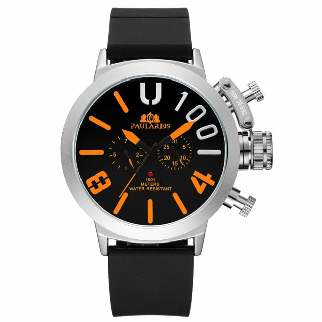 Paulareis Automatic Self Wind Watch - Silver Orange