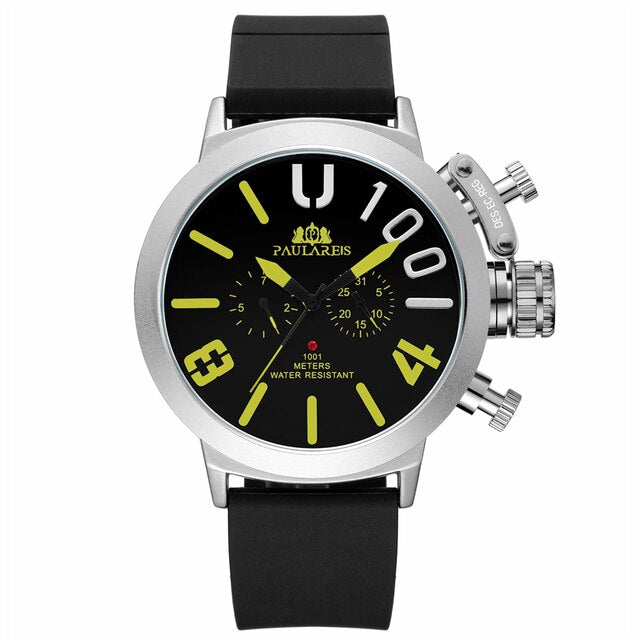 Paulareis Automatic Self Wind Watch - Silver Yellow