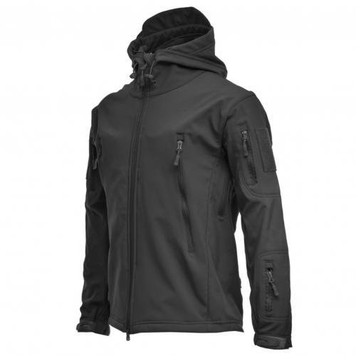 Army Shark Skin Tactical Style Jacket - black / XL - black / 3XL - black / 2XL - black / M - black / L