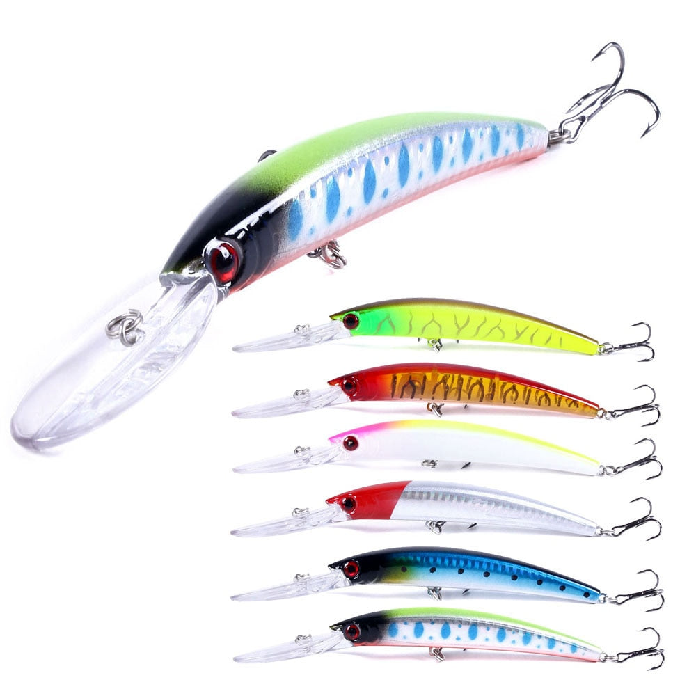 HENGJIA 1pcs Deep Diving Wobblers Minnow