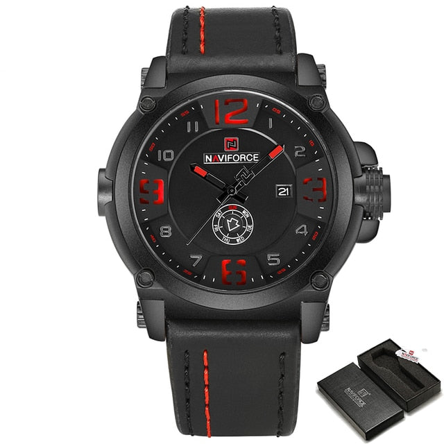 NAVIFORCE Luxury Men Watch - Red-with Box