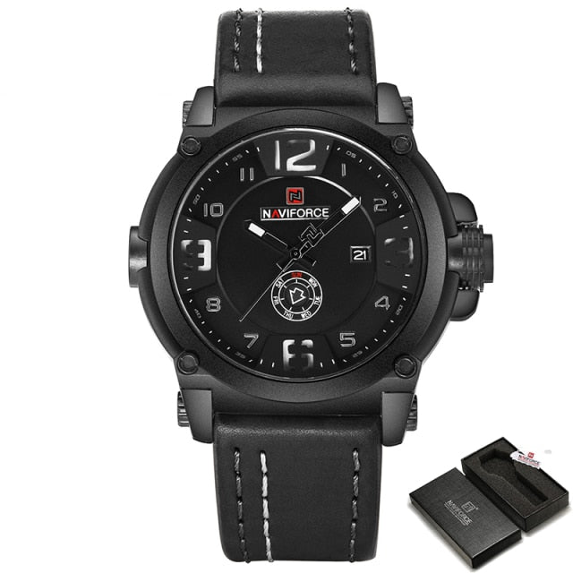 NAVIFORCE Luxury Men Watch - Black-with Box