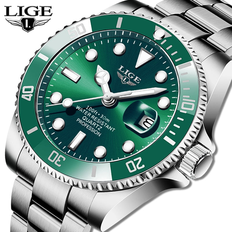 LIGE Luxury Diver Watch