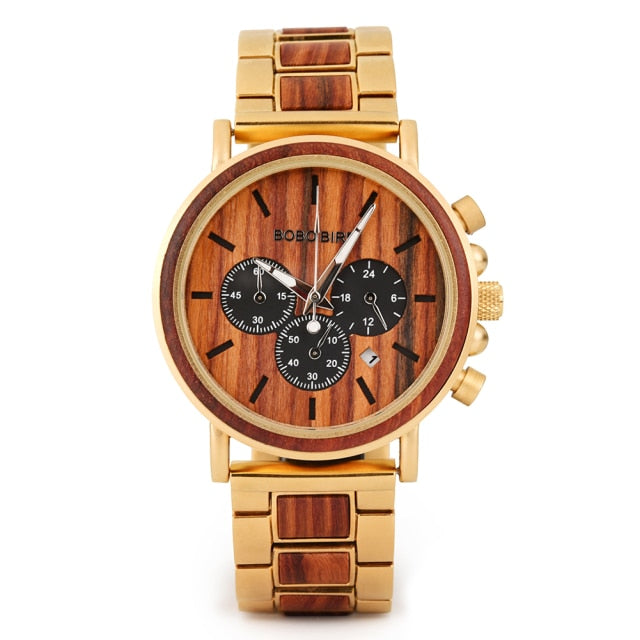 BOBO BIRD Luxury Wood & Stainless Steel Men Watch - Q26-2 / China - Q26-2 / SPAIN - Q26-2 / United States