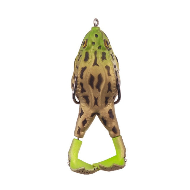 New Top Water Soft Lure Frog - Yellow And Green