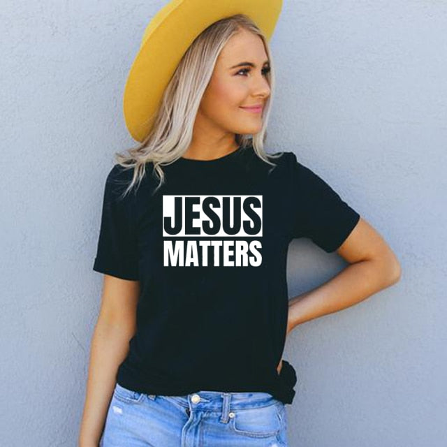 Jesus Matters T-Shirt - Black / L - Black / M - Black / S - Black / XXXL - Black / XXL - Black / XL