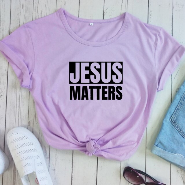 Jesus Matters T-Shirt - Lavender / XXXL - Lavender / XXL - Lavender / XL - Lavender / L - Lavender / M - Lavender / S