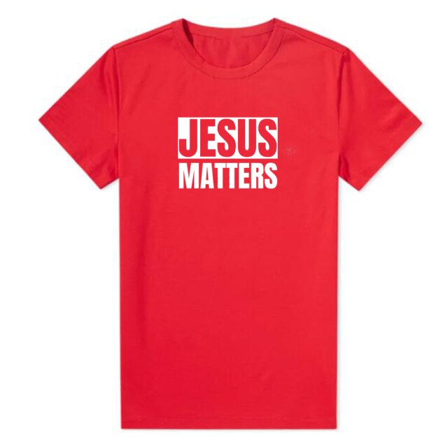 Jesus Matters T-Shirt - Red / XXL - Red / XL - Red / L - Red / M - Red / S - Red / XXXL