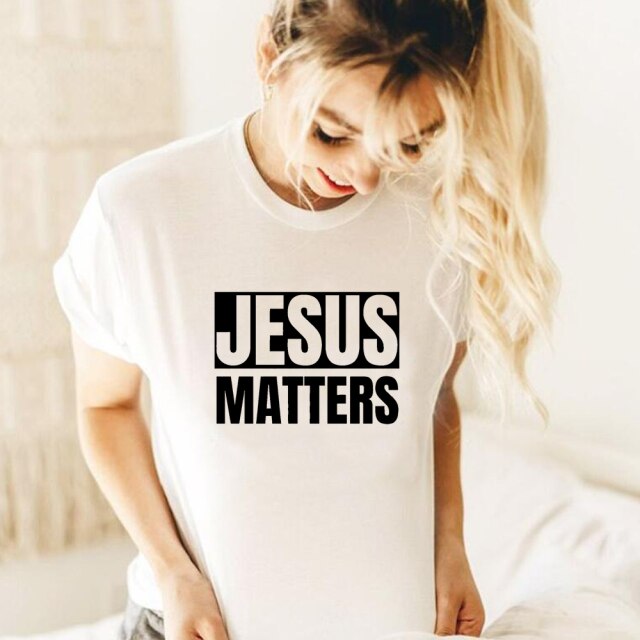 Jesus Matters T-Shirt - White / XXXL - White / XXL - White / XL - White / L - White / M - White / S