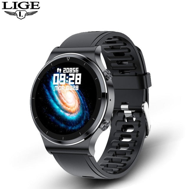 LIGE New Smart Watch with Heart Rate & Blood Pressure - black / China