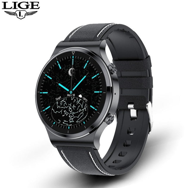 LIGE New Smart Watch with Heart Rate & Blood Pressure - Belt black / China