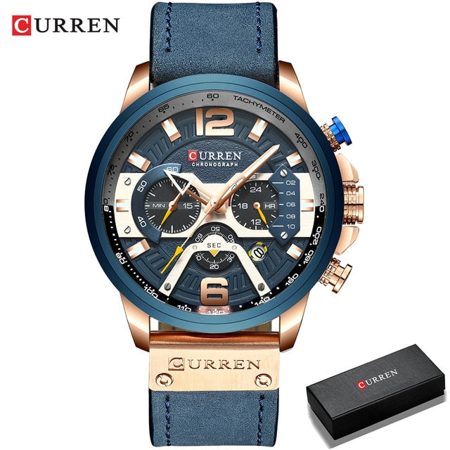 CURREN Casual Sport Watch - rose blue - box / China