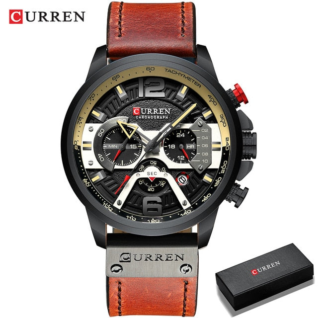 CURREN Casual Sport Watch - black black box / China