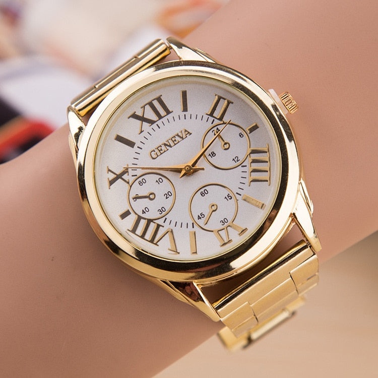 2021 New Gold Geneva Casual Quartz Watch