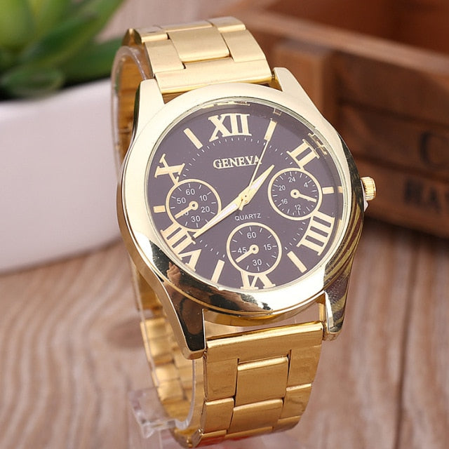 2021 New Gold Geneva Casual Quartz Watch