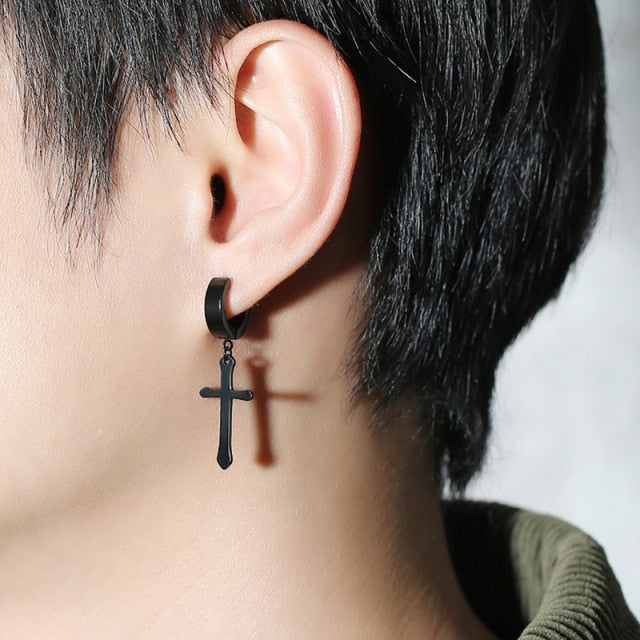 Cross Earrings - ED-224B-1