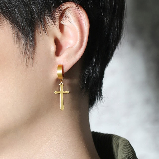 Cross Earrings - ED-224G-1