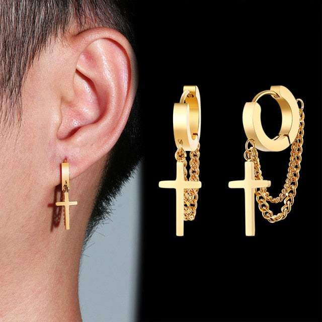 Cross Earrings - ED-418G