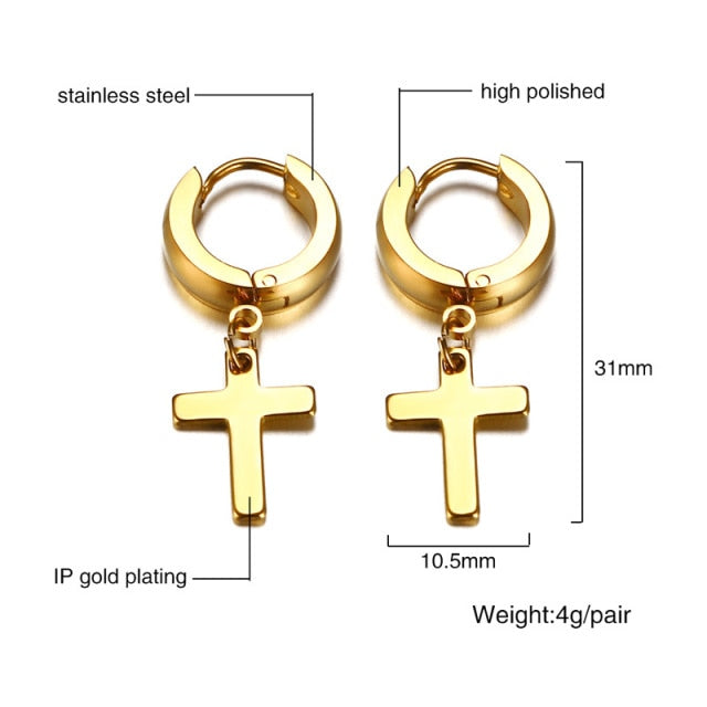 Cross Earrings - ED-218G