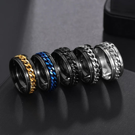 Cool Stainless Steel Rotatable Ring